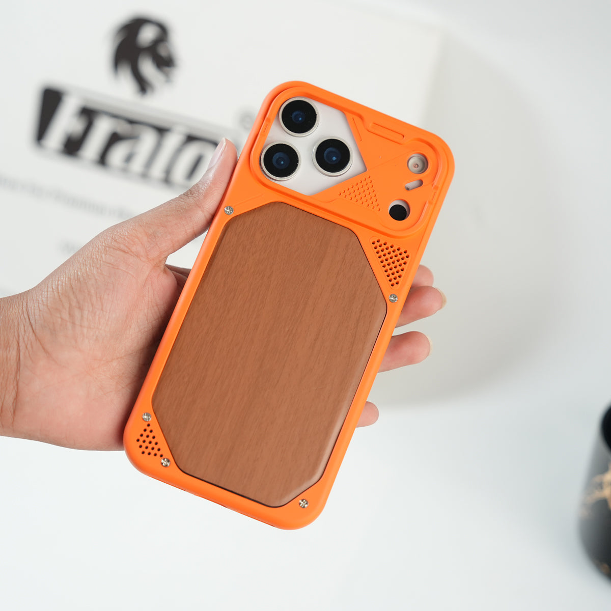 iPhone 17 Series Premium Wood Texture PVC MagSafe Protective Case