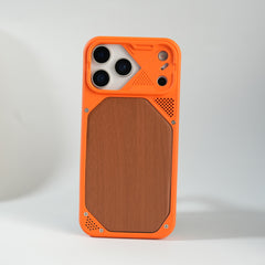 iPhone 17 Series Premium Wood Texture PVC MagSafe Protective Case