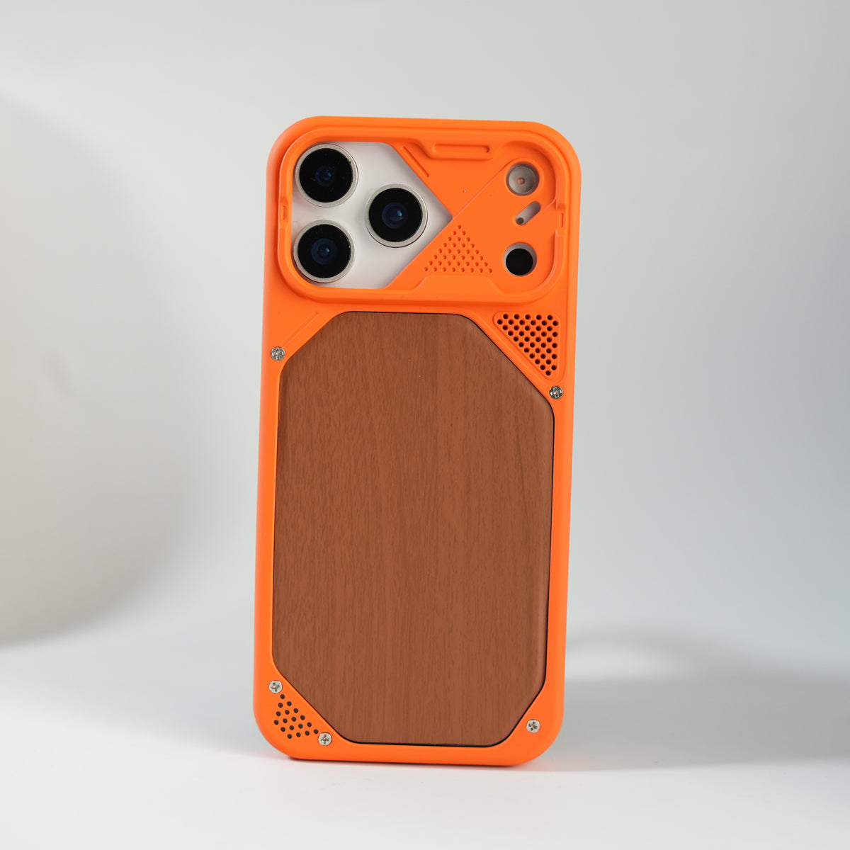 iPhone 17 Series Premium Wood Texture PVC MagSafe Protective Case