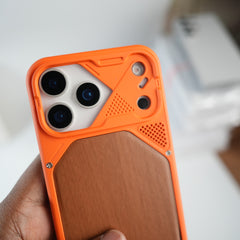 iPhone 17 Series Premium Wood Texture PVC MagSafe Protective Case