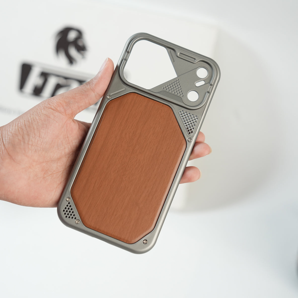 iPhone 17 Series Premium Wood Texture PVC MagSafe Protective Case