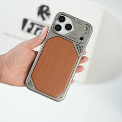 iPhone 17 Series Premium Wood Texture PVC MagSafe Protective Case