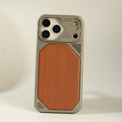 iPhone 17 Series Premium Wood Texture PVC MagSafe Protective Case