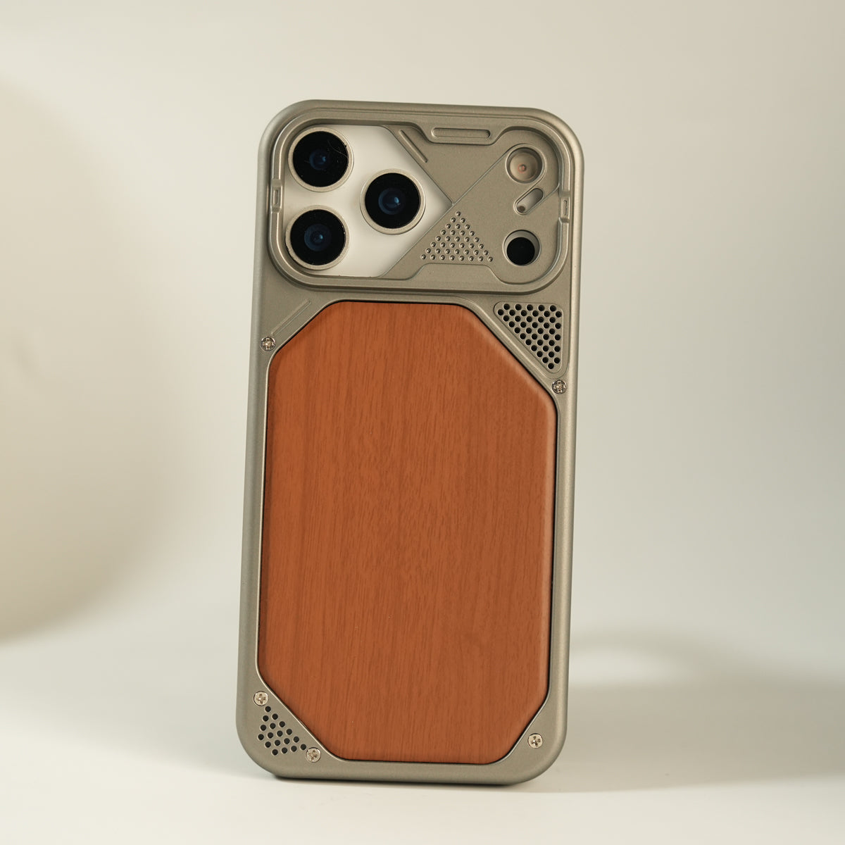 iPhone 17 Series Premium Wood Texture PVC MagSafe Protective Case