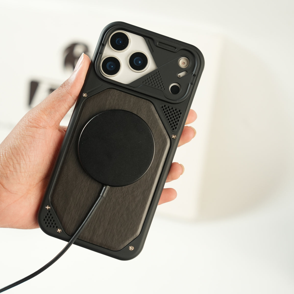 iPhone 17 Series Premium Wood Texture PVC MagSafe Protective Case
