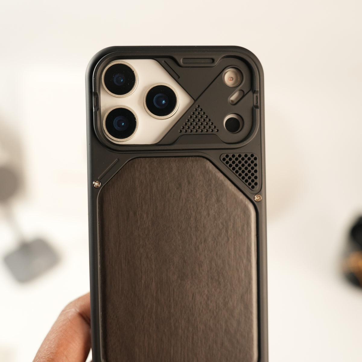 iPhone 17 Series Premium Wood Texture PVC MagSafe Protective Case