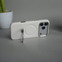 iPhone 17 Pro Premium Leather Kickstand Case | Metal Ring Stand | Shockproof Back Cover
