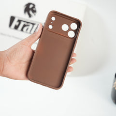 iPhone Series PU Leather Texture Case | Silicone Frame & Metal Camera Guard