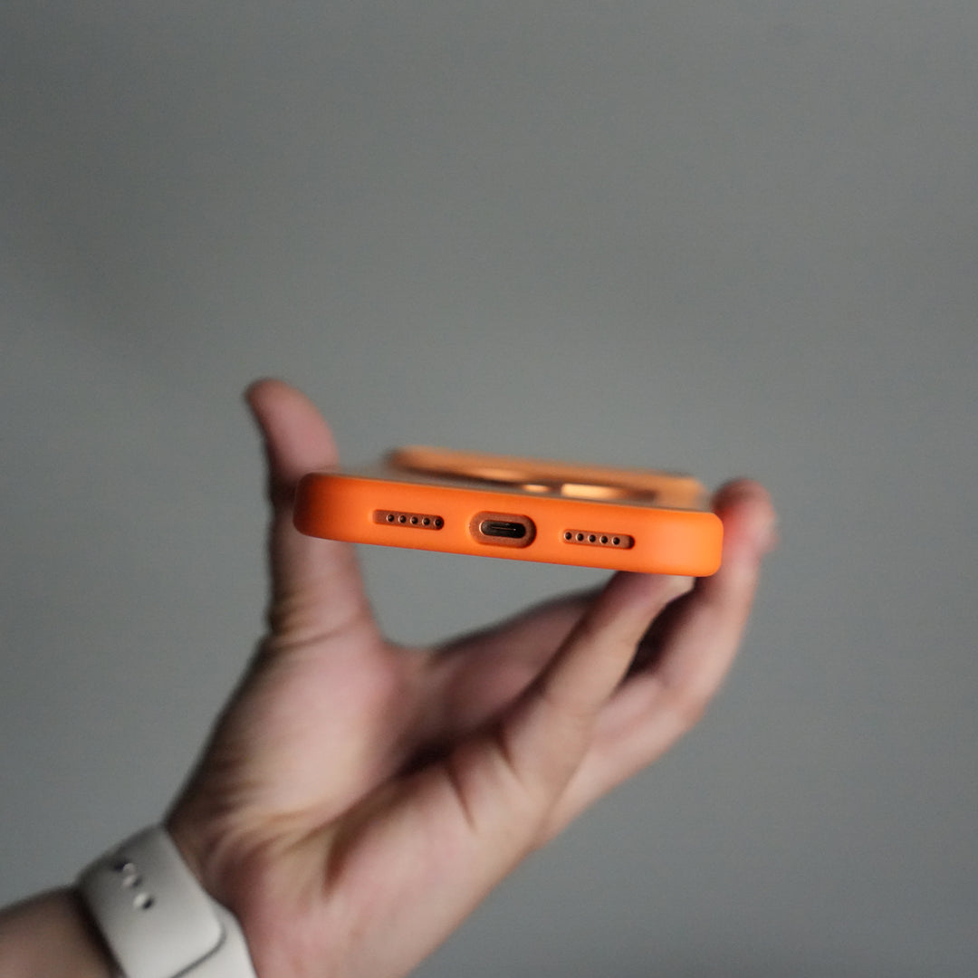 iPhone 17 Pro Max Liquid PC MagSafe Case | Soft Touch Back Cover with Metal Kickstand Ring