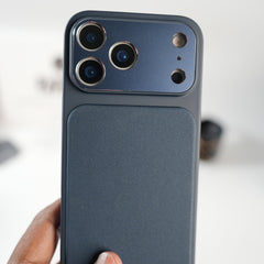 iPhone Series PU Leather Texture Case | Silicone Frame & Metal Camera Guard