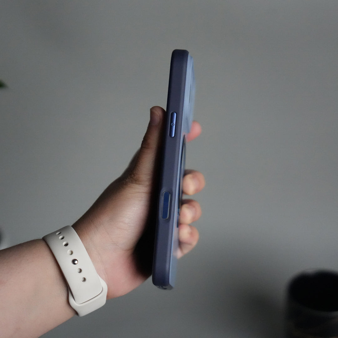 iPhone 17 Pro Max Liquid PC MagSafe Case | Soft Touch Back Cover with Metal Kickstand Ring