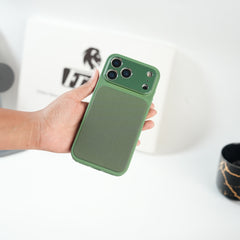 iPhone Series PU Leather Texture Case | Silicone Frame & Metal Camera Guard