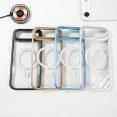 iPhone 17 Air Clear Acrylic MagSafe Case with Soft Silicone Bumper | Transparent Shockproof Cover