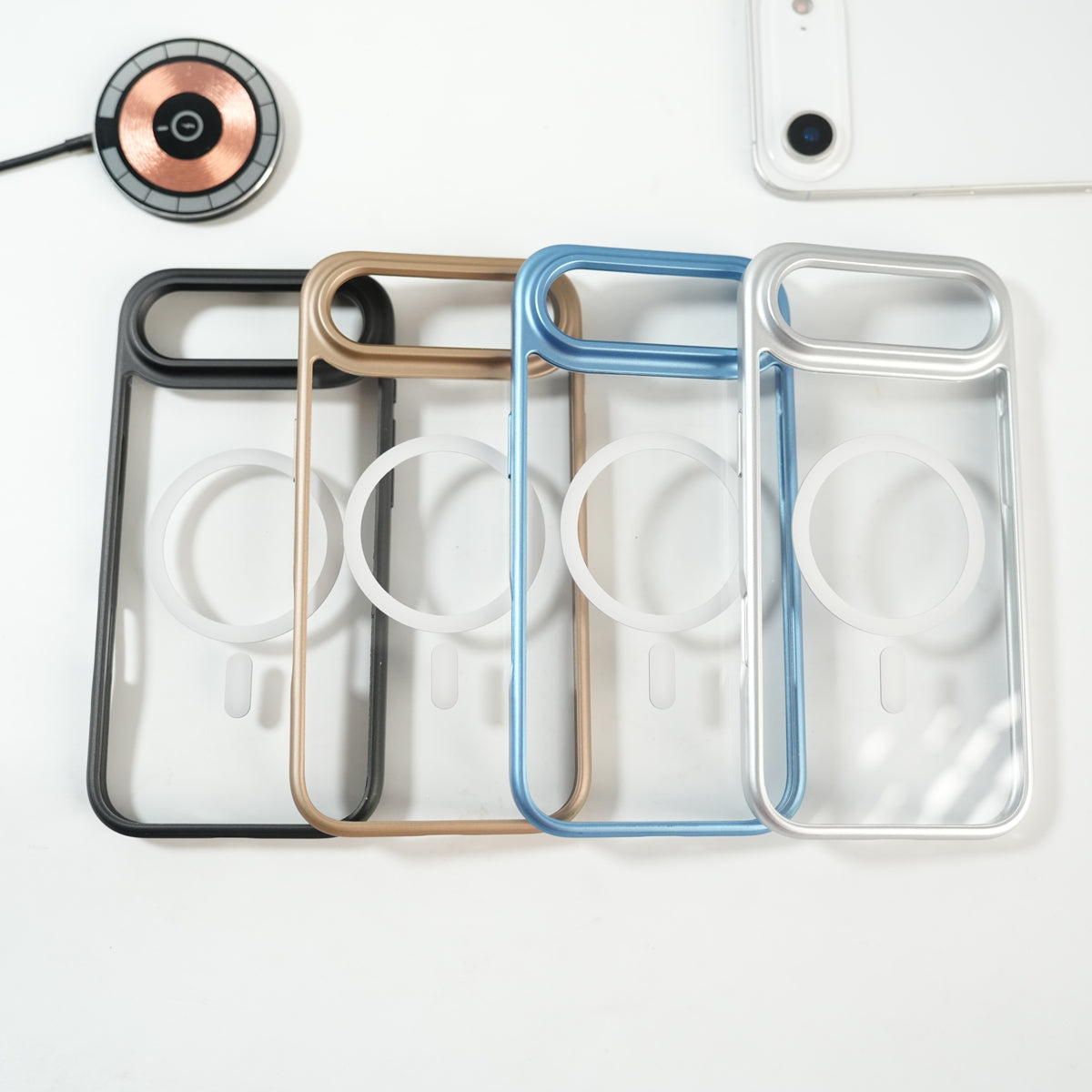 iPhone 17 Air Clear Acrylic MagSafe Case with Soft Silicone Bumper | Transparent Shockproof Cover