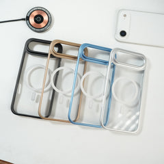 iPhone 17 Air Clear Acrylic MagSafe Case with Soft Silicone Bumper | Transparent Shockproof Cover