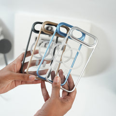 iPhone 17 Air Clear Acrylic MagSafe Case with Soft Silicone Bumper | Transparent Shockproof Cover