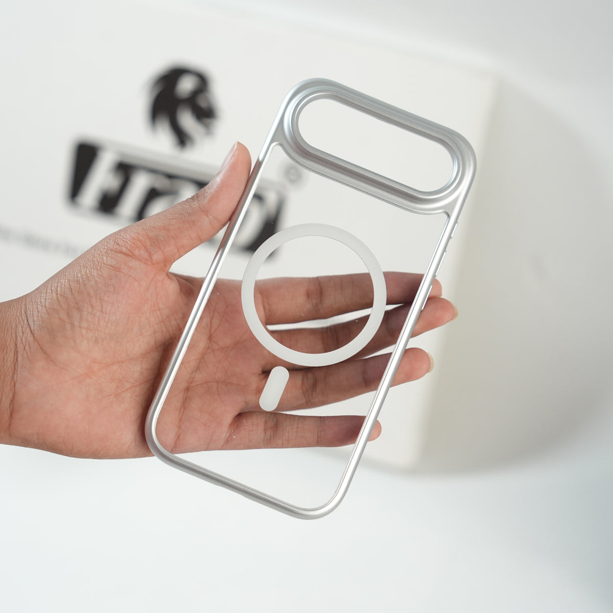 iPhone 17 Air Clear Acrylic MagSafe Case with Soft Silicone Bumper | Transparent Shockproof Cover