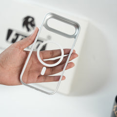 iPhone 17 Air Clear Acrylic MagSafe Case with Soft Silicone Bumper | Transparent Shockproof Cover
