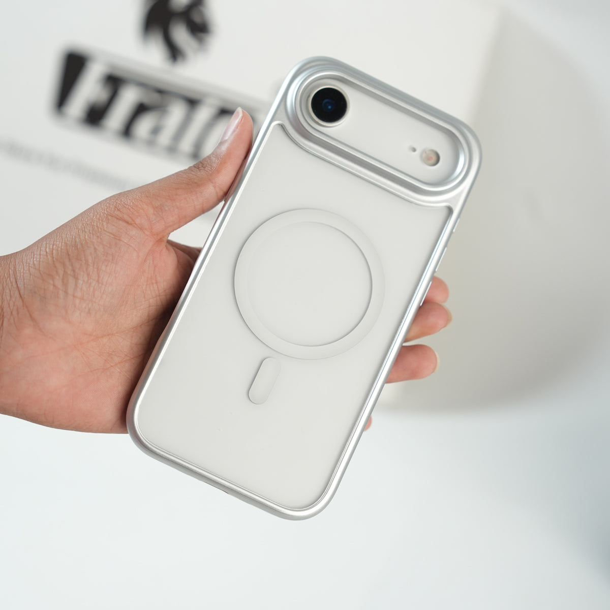 iPhone 17 Air Clear Acrylic MagSafe Case with Soft Silicone Bumper | Transparent Shockproof Cover