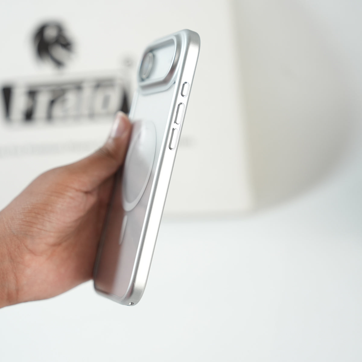 iPhone 17 Air Clear Acrylic MagSafe Case with Soft Silicone Bumper | Transparent Shockproof Cover