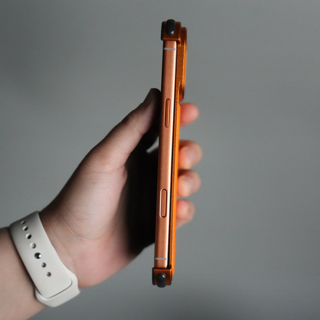 iPhone 17 Pro Premium Aluminum Metal Frame Case | Shockproof Corners | Luxury Leather Shells MagSafe Cover