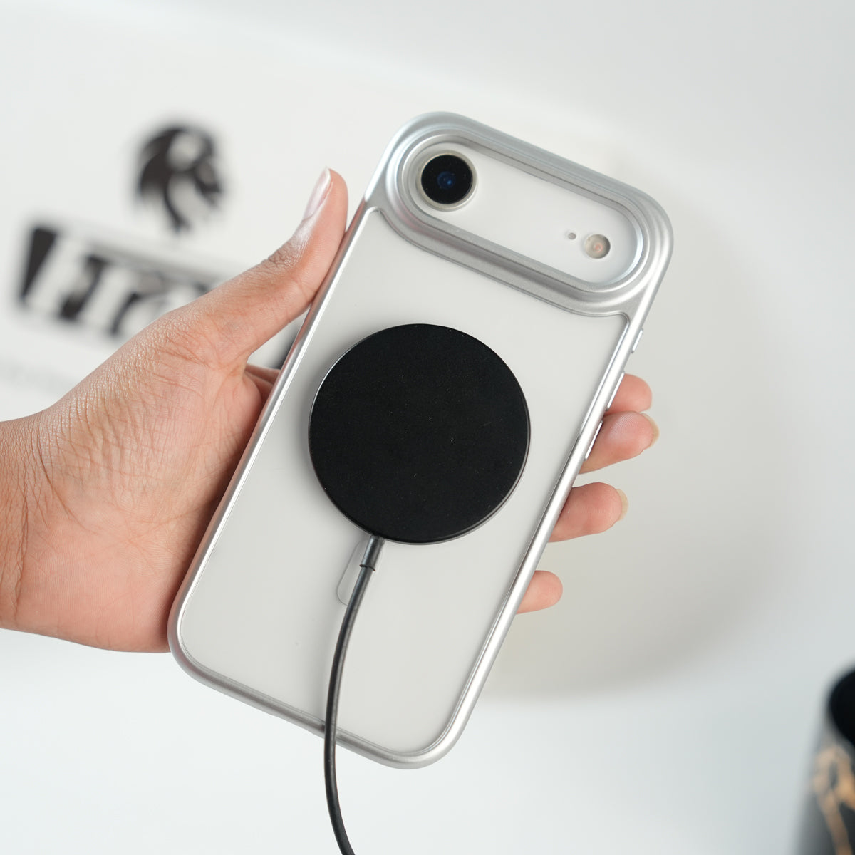 iPhone 17 Air Clear Acrylic MagSafe Case with Soft Silicone Bumper | Transparent Shockproof Cover