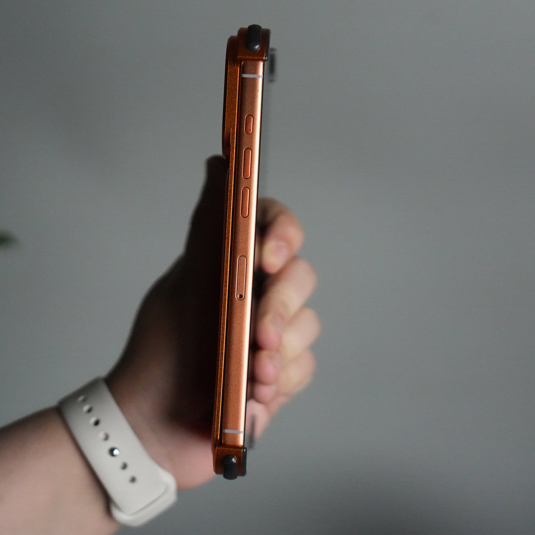 iPhone 17 Pro Premium Aluminum Metal Frame Case | Shockproof Corners | Luxury Leather Shells MagSafe Cover