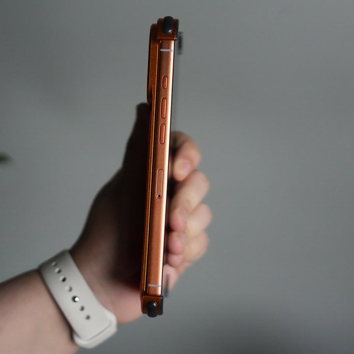 iPhone 17 Pro Premium Aluminum Metal Frame Case | Shockproof Corners | Luxury Leather Shells MagSafe Cover