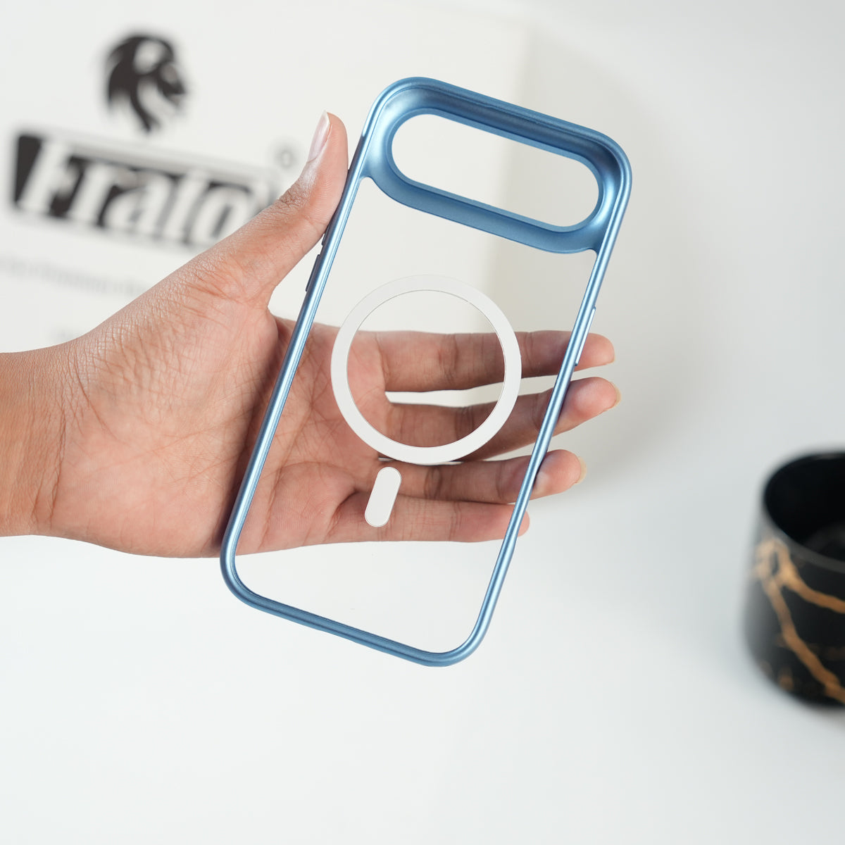 iPhone 17 Air Clear Acrylic MagSafe Case with Soft Silicone Bumper | Transparent Shockproof Cover