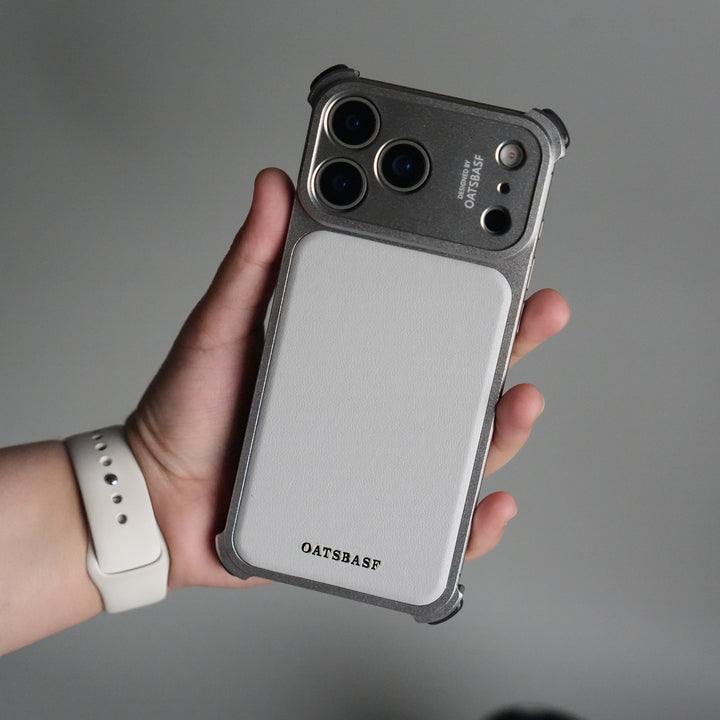 iPhone 17 Pro Premium Aluminum Metal Frame Case | Shockproof Corners | Luxury Leather Shells MagSafe Cover