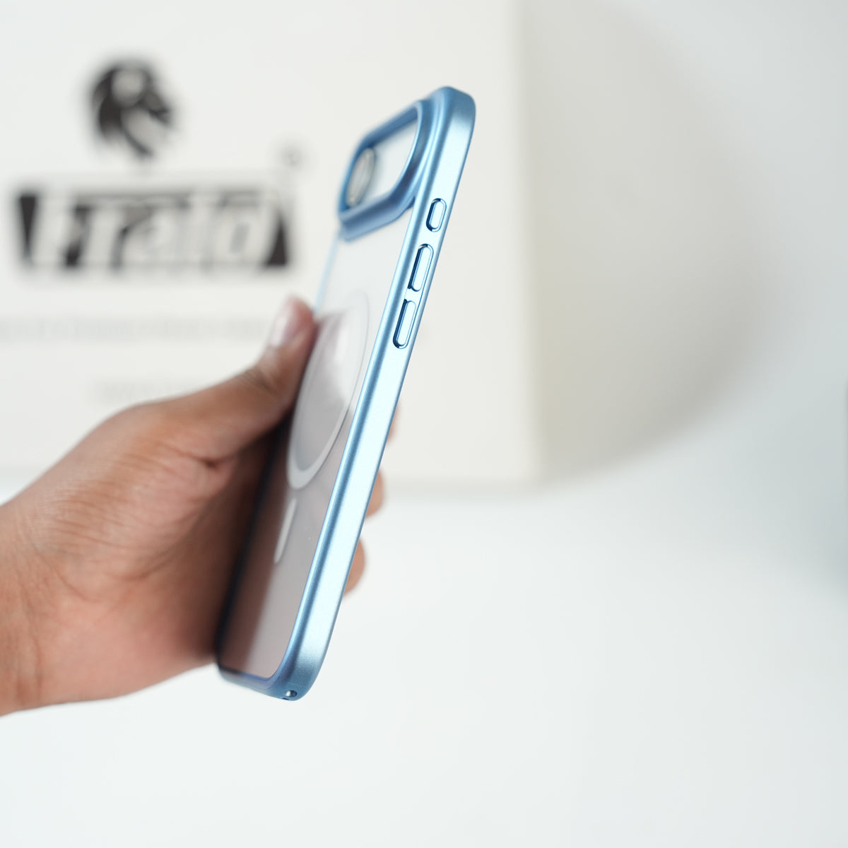 iPhone 17 Air Clear Acrylic MagSafe Case with Soft Silicone Bumper | Transparent Shockproof Cover