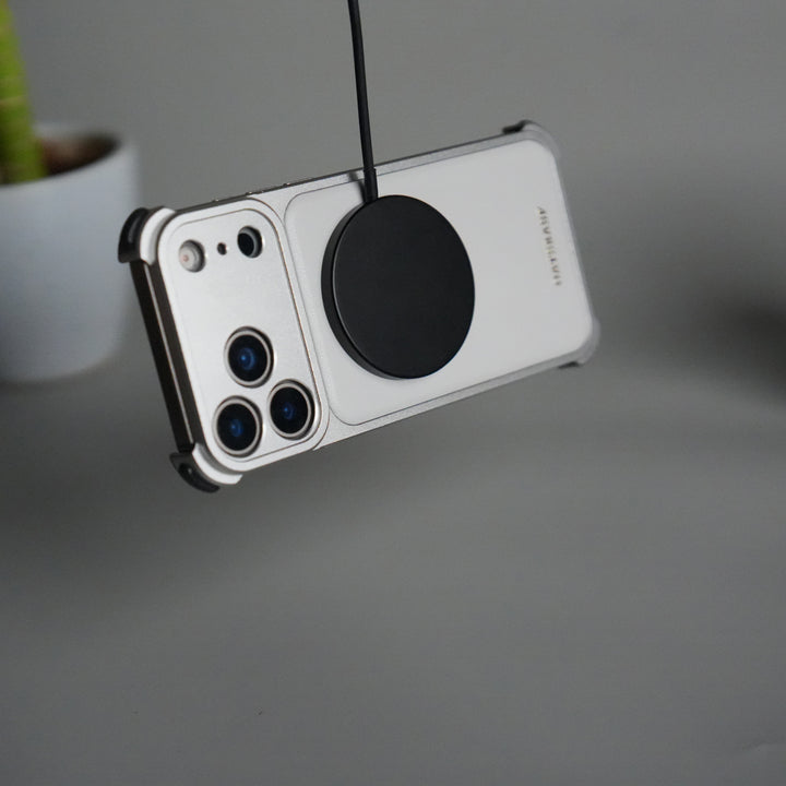 iPhone 17 Pro Premium Aluminum Metal Frame Case | Shockproof Corners | Luxury Leather Shells MagSafe Cover