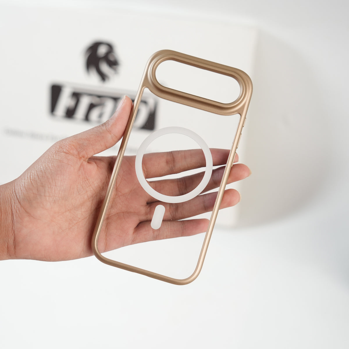 iPhone 17 Air Clear Acrylic MagSafe Case with Soft Silicone Bumper | Transparent Shockproof Cover