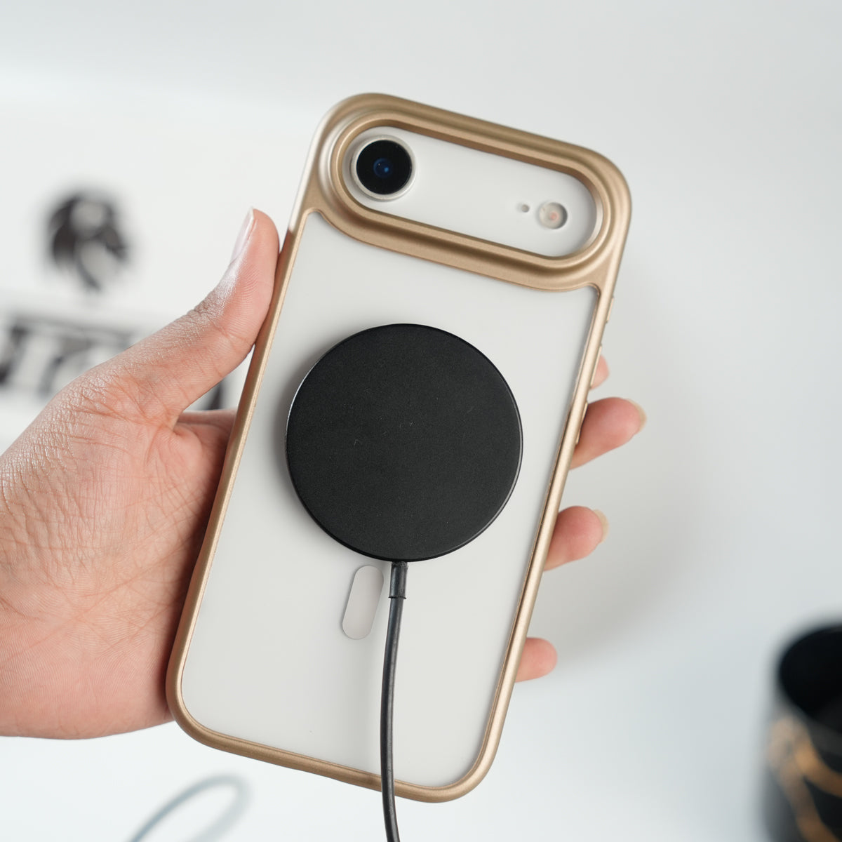 iPhone 17 Air Clear Acrylic MagSafe Case with Soft Silicone Bumper | Transparent Shockproof Cover