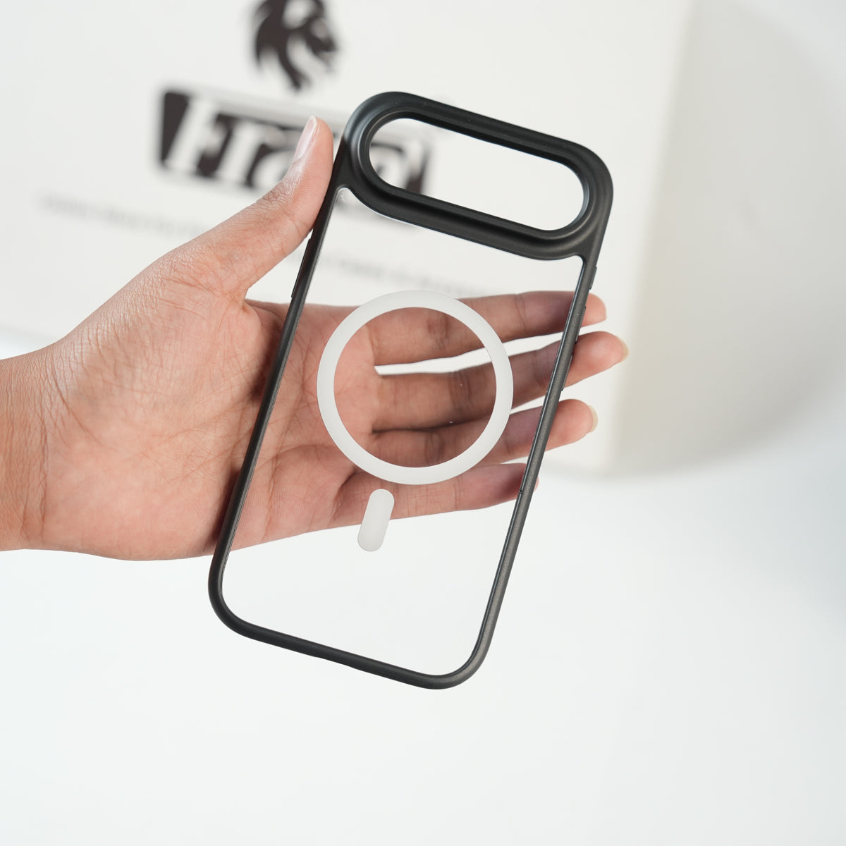iPhone 17 Air Clear Acrylic MagSafe Case with Soft Silicone Bumper | Transparent Shockproof Cover