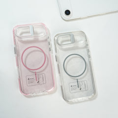 iPhone 17 Air Glitter Clear MagSafe Case | Metal Kickstand Protective Cover