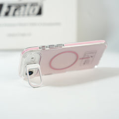 iPhone 17 Air Glitter Clear MagSafe Case | Metal Kickstand Protective Cover