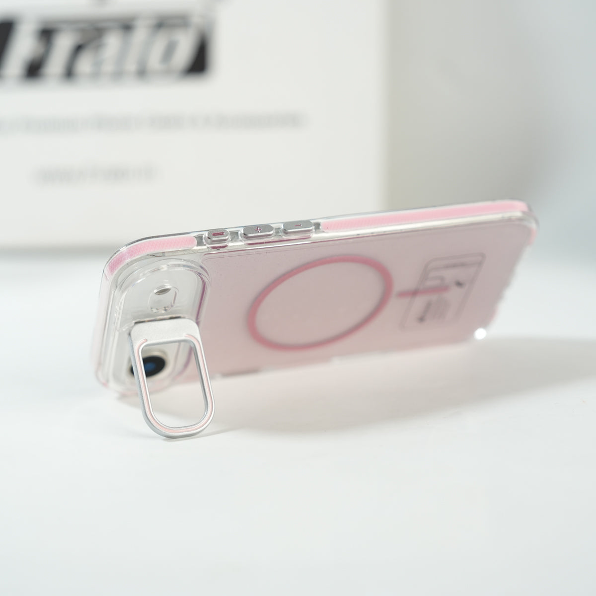 iPhone 17 Air Glitter Clear MagSafe Case | Metal Kickstand Protective Cover
