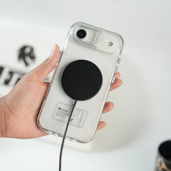 iPhone 17 Air Glitter Clear MagSafe Case | Metal Kickstand Protective Cover