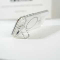 iPhone 17 Air Glitter Clear MagSafe Case | Metal Kickstand Protective Cover