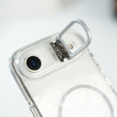iPhone 17 Air Glitter Clear MagSafe Case | Metal Kickstand Protective Cover