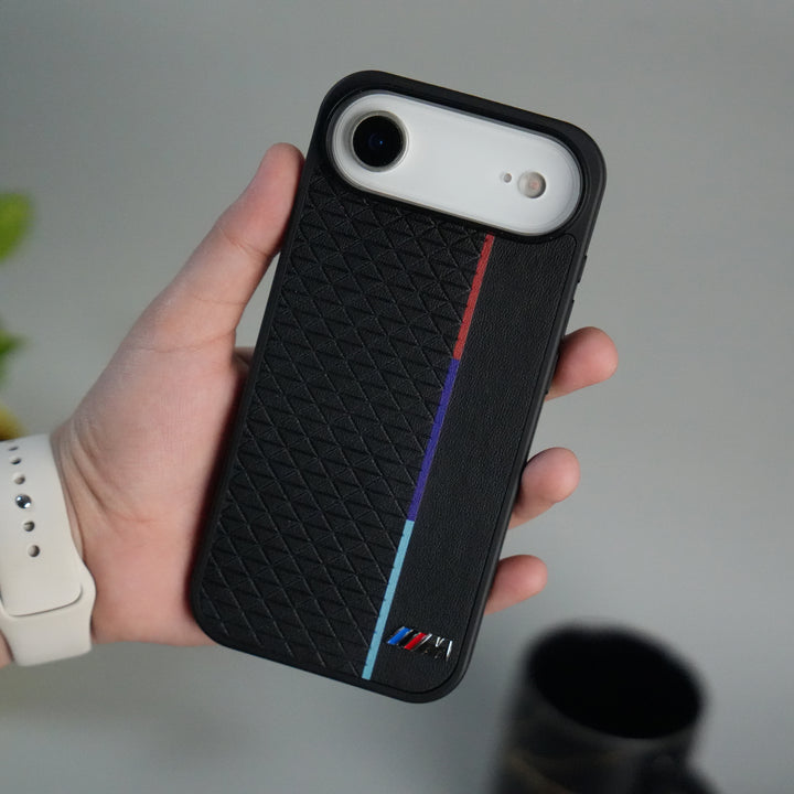 iPhone 17 Air BMW & M Performance Logo With Honeycomb Design Case Cover(Black)