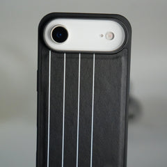 iPhone 17 Air Merc White Line Pattern PU Leather Case Cover