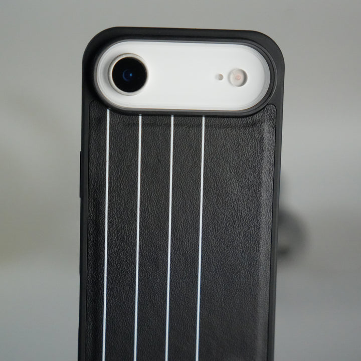 iPhone 17 Air Merc White Line Pattern PU Leather Case Cover