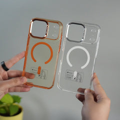 iPhone 17 Pro Max Crystal Clear Anti-Yellow Case with MagSafe & Metal Camera Bumper