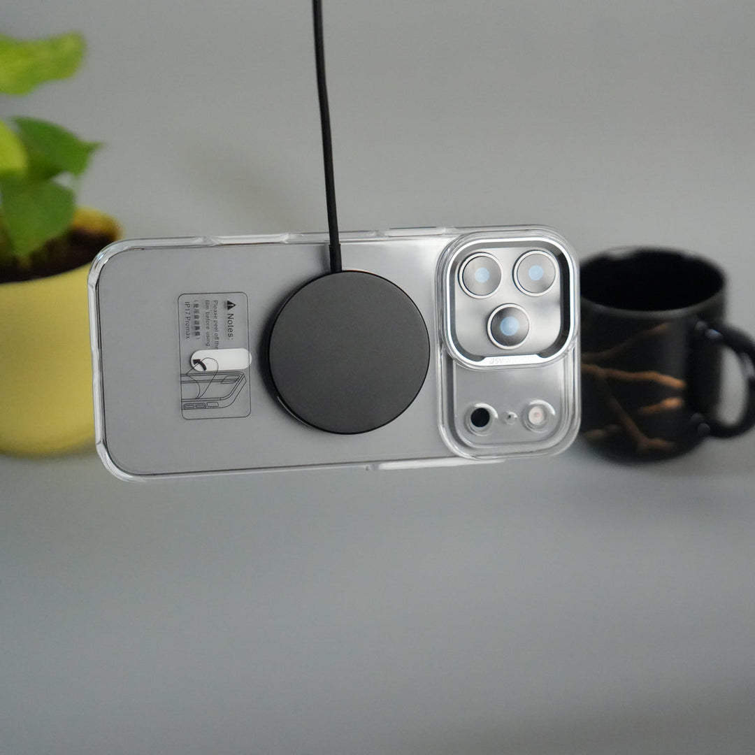 iPhone 17 Pro Crystal Clear Anti-Yellow Case with MagSafe & Metal Camera Bumper