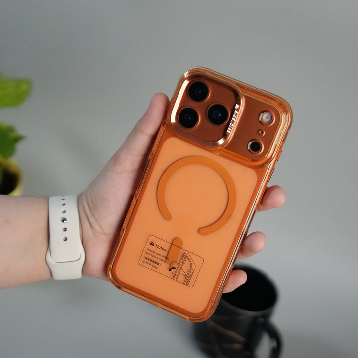 iPhone 17 Pro Crystal Clear Anti-Yellow Case with MagSafe & Metal Camera Bumper