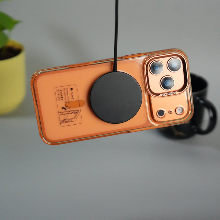 iPhone 17 Pro Crystal Clear Anti-Yellow Case with MagSafe & Metal Camera Bumper