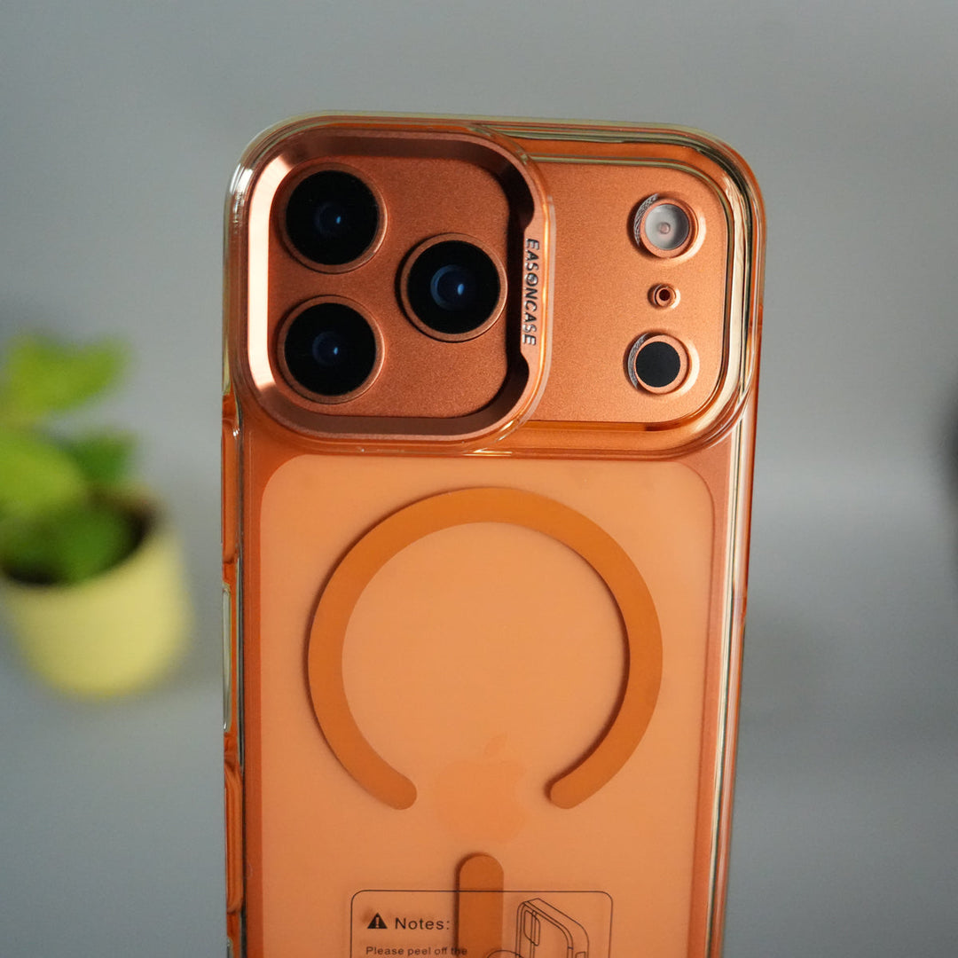 iPhone 17 Pro Max Crystal Clear Anti-Yellow Case with MagSafe & Metal Camera Bumper