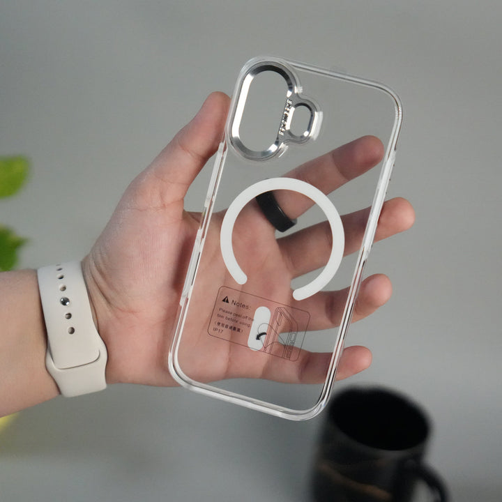 iPhone 17 Crystal Clear Anti-Yellow Case with MagSafe & Metal Camera Bumper